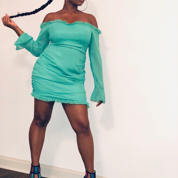 Fun Sexy Green Going Out Mini Dress - Picture 5 of 6